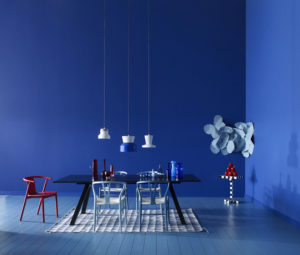Blue - dark blue dining room